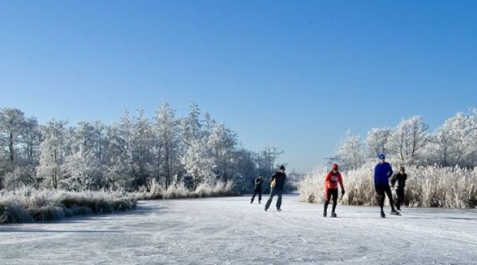 Hoffentlich am Wochenende auch in Frankenhausen: Schlittschuhläufer