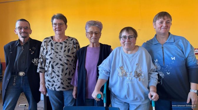 Teil des neuen Vorstands-Von links Ronald Römer, Heike Maltritz, Irene Höhne, Ina Römer und Claudia Hegwer- Bilder Jürgen Korte