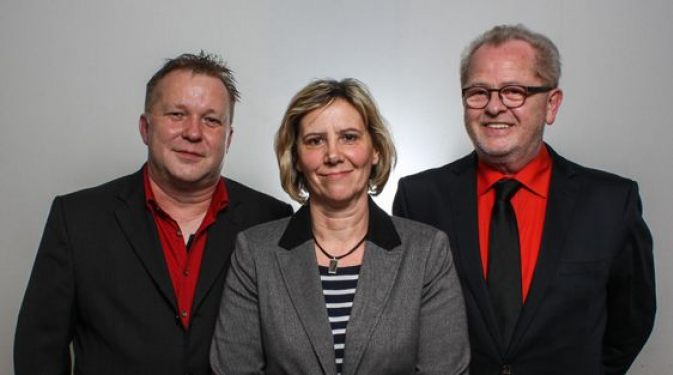 Das Spitzentrio: Torsten Blümel, Petra Menge und Wolfgang Koenen
