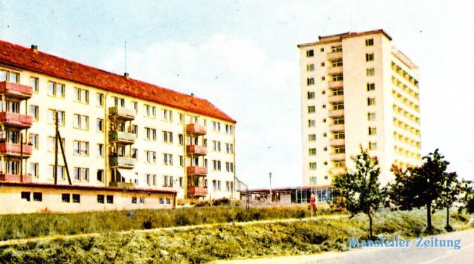 DDR Ansichtskarte mit Hochhaus von 1968