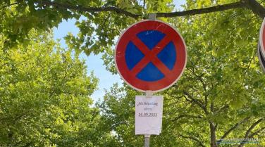 Parkplatz Park & Parken ab Montag gesperrt