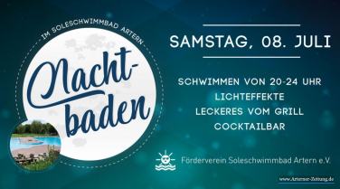 Nachtbaden in Artern: Petrus steuert perfektes Wetter bei