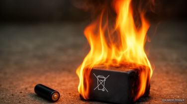 Brandgefahr durch falsch entsorgte Akkus