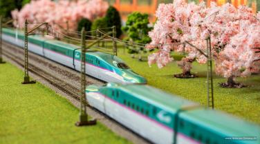 Japanischer Hochgeschwindigkeitszug in Wiehe und ein Abschied