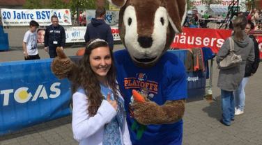 Joyce auf dem Streetballturnier