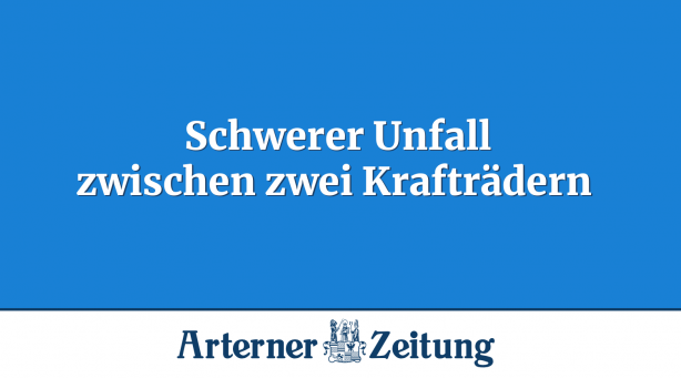  Schwerer Unfall zwischen zwei Krafträdern