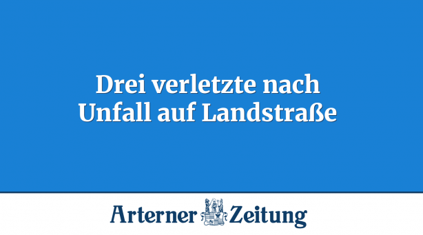 Drei verletzte nach Unfall auf Landstraße