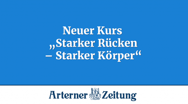 Neuer Kurs „Starker Rücken – Starker Körper“