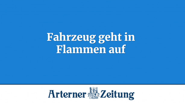 Fahrzeug geht in Flammen auf