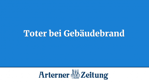 Toter bei Gebäudebrand