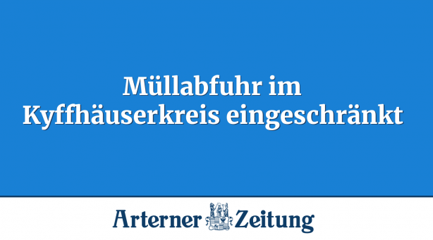 Müllabfuhr im Kyffhäuserkreis eingeschränkt