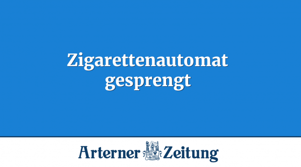 Zigarettenautomat gesprengt