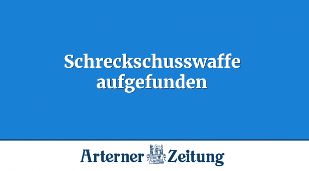 Schreckschusswaffe aufgefunden
