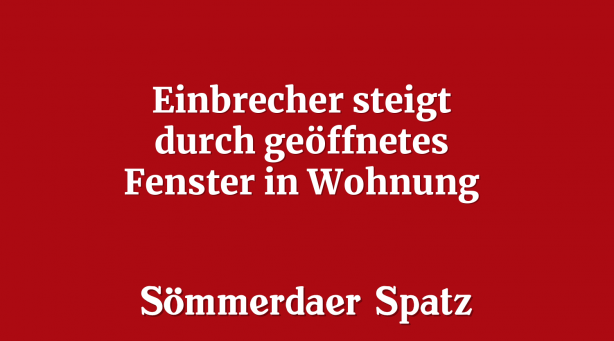 Einbrecher steigt durch geöffnetes Fenster in Wohnung