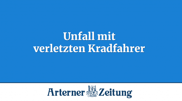 Unfall mit verletzten Kradfahrer