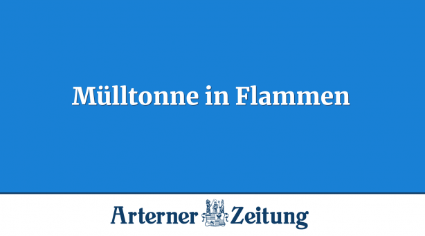 Mülltonne in Flammen