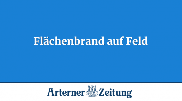 Flächenbrand auf Feld