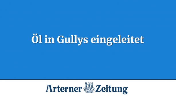 Öl in Gullys eingeleitet