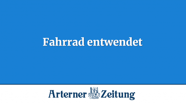 Fahrrad entwendet