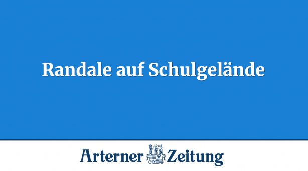 Randale auf Schulgelände