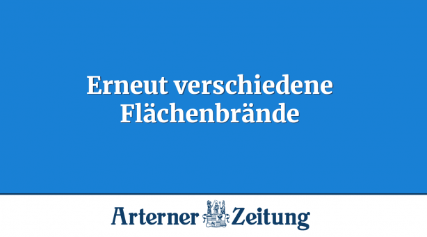 Erneut verschiedene Flächenbrände