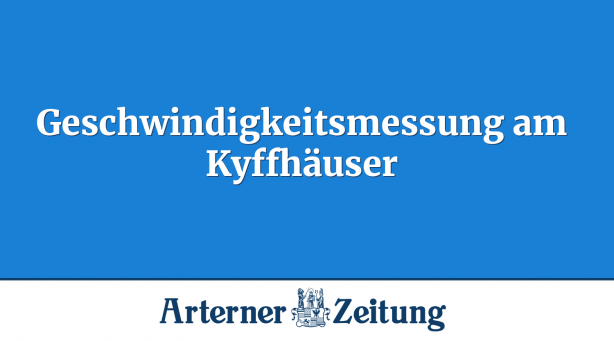 Geschwindigkeitsmessung am Kyffhäuser