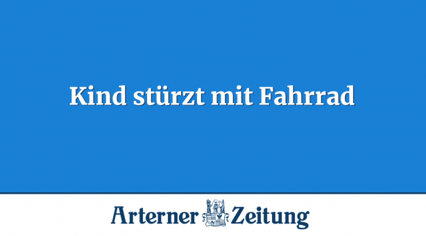 Kind stürzt mit Fahrrad