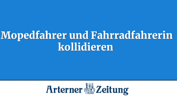 Mopedfahrer und Fahrradfahrerin kollidieren 
