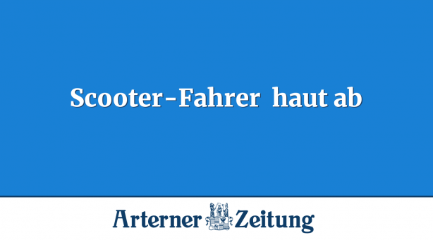 Scooter-Fahrer  haut ab